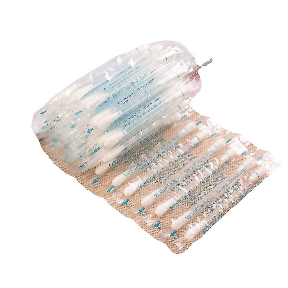 20/50pcs Disposable Liquid Makeup Remover Cotton Swabs Portable Lip Eyes Make Up Remover