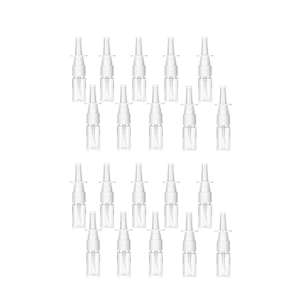 20pcs Nasal Spray Bottle, 10ml Clear Small Empty Nose Spray Bottle Reusable Fine Mist Sprayers For