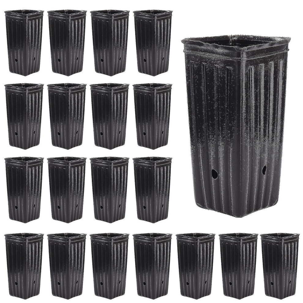 20pcs Plant Nursery Pot,plastic Deep Nursery Treepots,7.8" Tall Seedling Flower Plant Container Pots For Indoor Outdoor Garden Plants