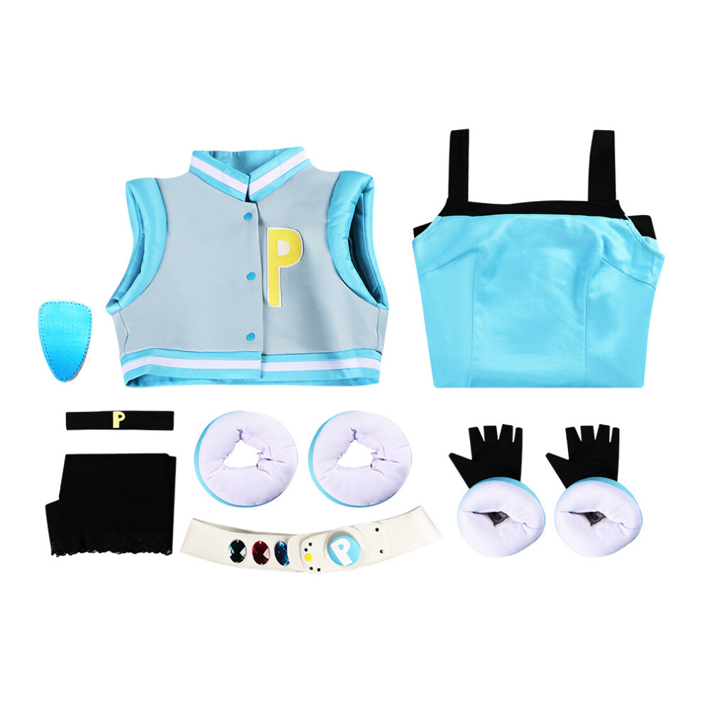 (Blue, S) Powerpuff The Girls Cosplay Costume Animation Cartoon Virtual Character Fashion