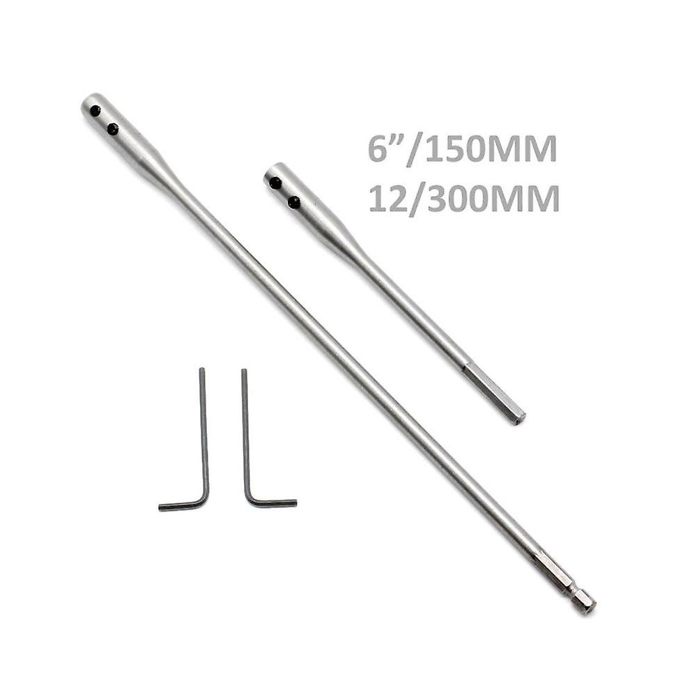 2pc Drill Bit Extension Bar 12" 6" Paddle Bits Or Any Extender Shank
