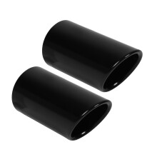2pcs Gloss Black Exhaust Tailpipe Tip Stainless Steel Tail Throat Car Modification Replacement For A4 B8 Q5