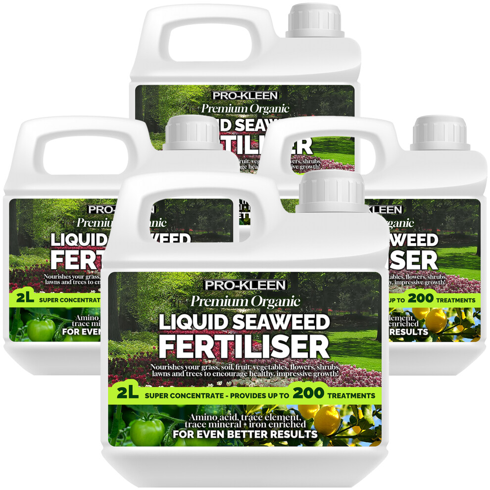 (4) 2L Pro-Kleen Premium Organic Liquid Seaweed Fertiliser