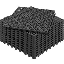 VEVOR Modular Interlocking Mat, 12er Set 30 x 30 cm Drainagematten, Rutschfeste PVC Fliesen