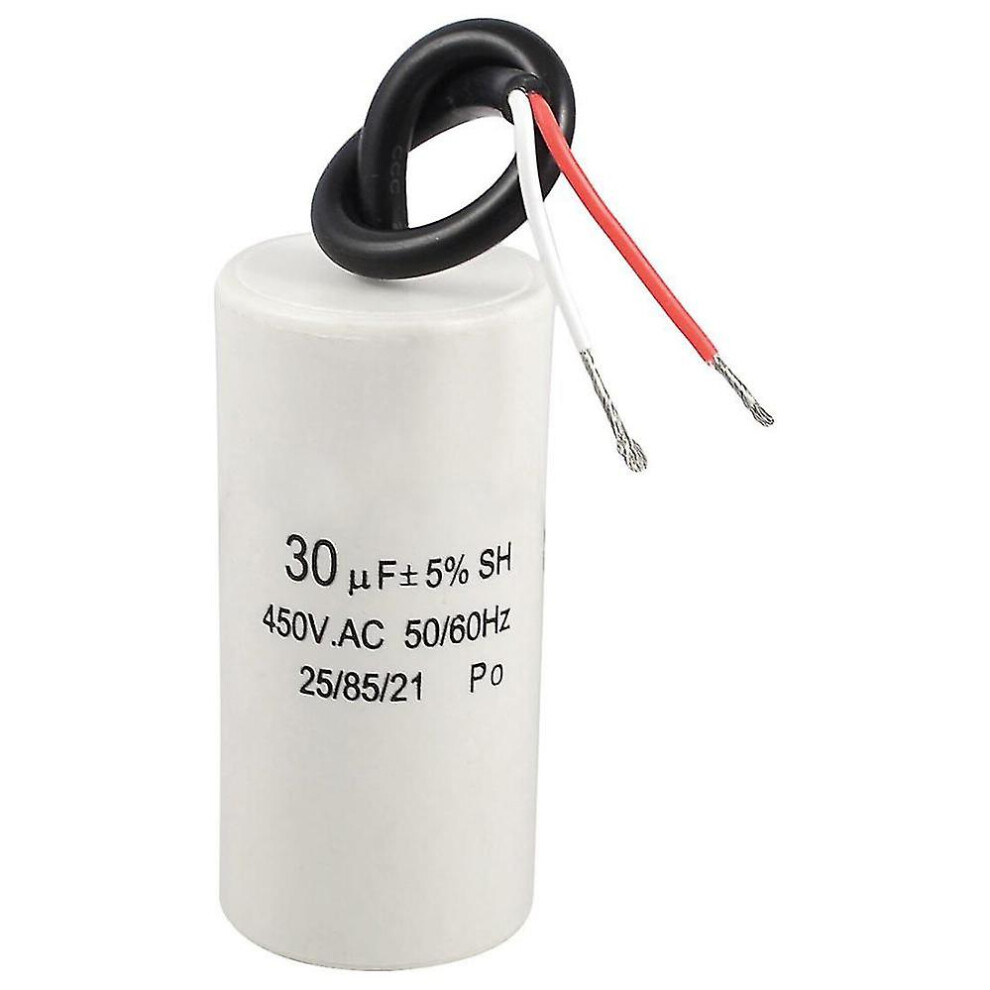 2-wired Cord 30uf 450vac 50/60hz Cbb60 Motor Start Run Capacitor
