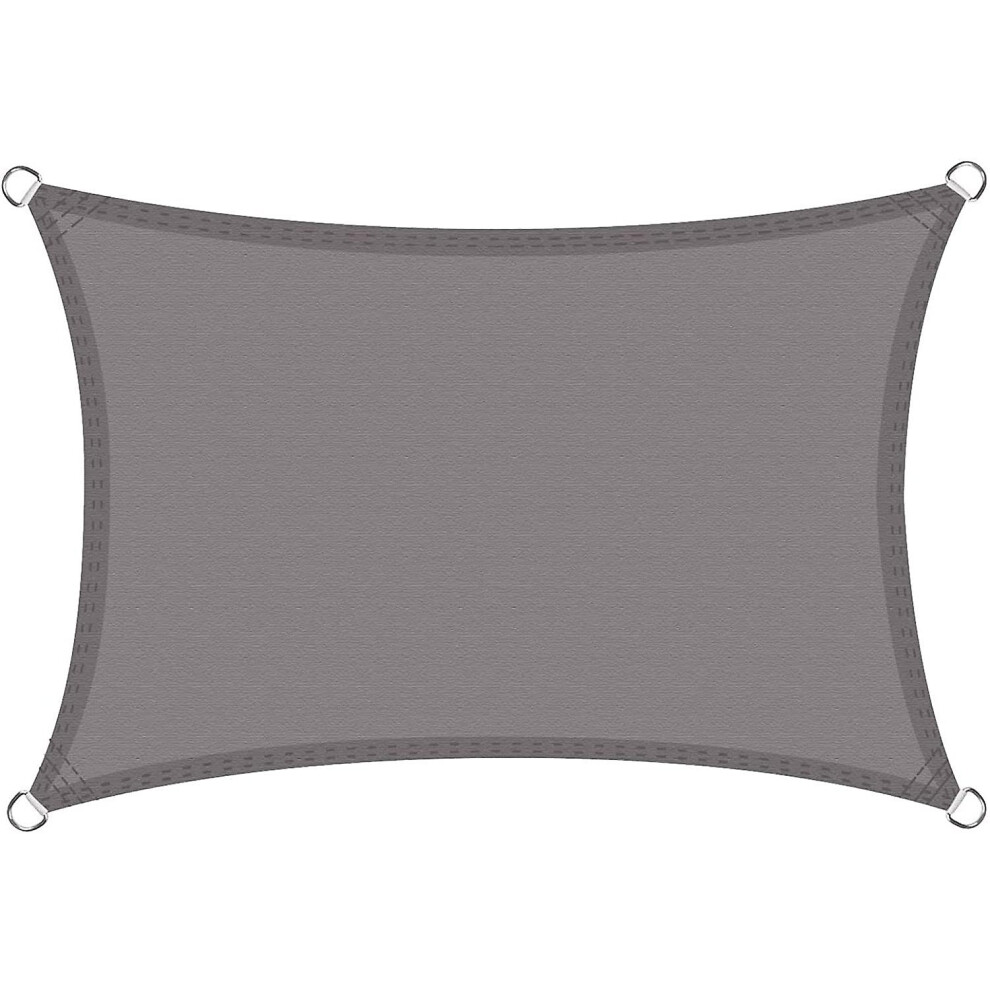 2x3m Rectangular Waterproof Shade Sail, Waterproof Pes Shade Sail, 3x2m Rectangular Shade Net,graphite Gray 2x3