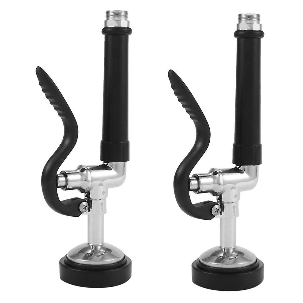 2x Pre Rinse Sprayer Commercial Kitchen Faucet Parts Chrome Finished (black)