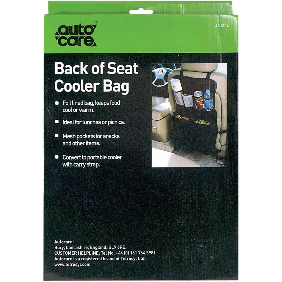 Back Of Car Van Seat Cooler Bag Carry Hanging Organizer With Pockets 5014994080370