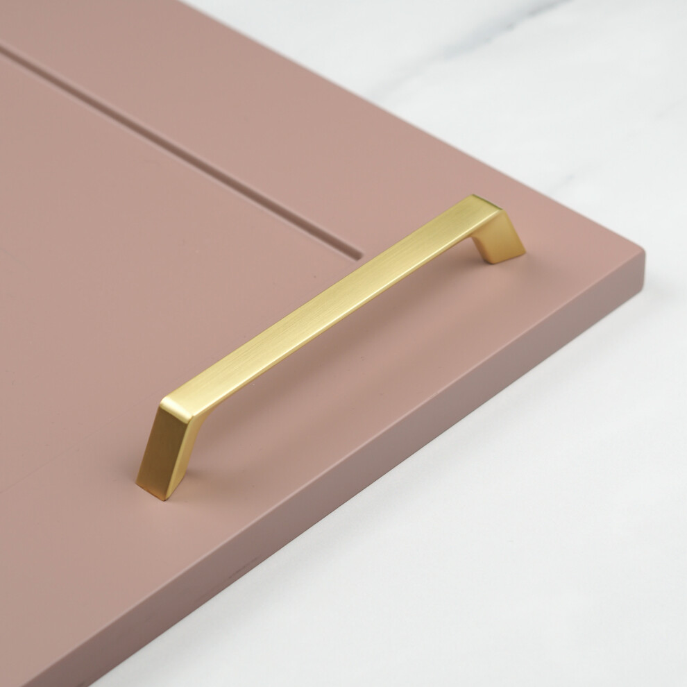 (160mm Handle ) Brushed Brass 64mm Shaker Cup Handle & Knobs