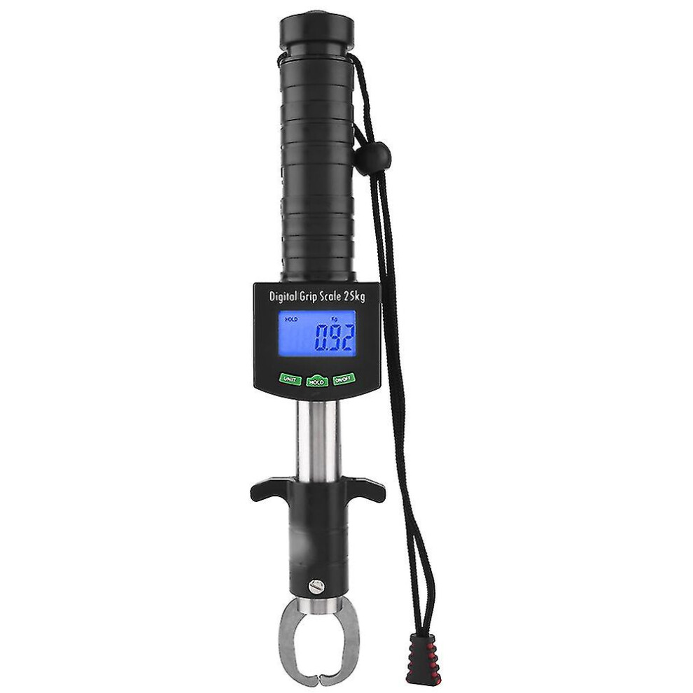 3 In 1 Digital Fish Grip Scale 25kg/55lb Fish Lip Gripper Grabber With 1m Tape Measure