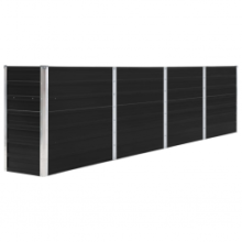 vidaXL Raised Garden Bed 320x40x77cm Galvanised Steel Anthracite Patio Planter