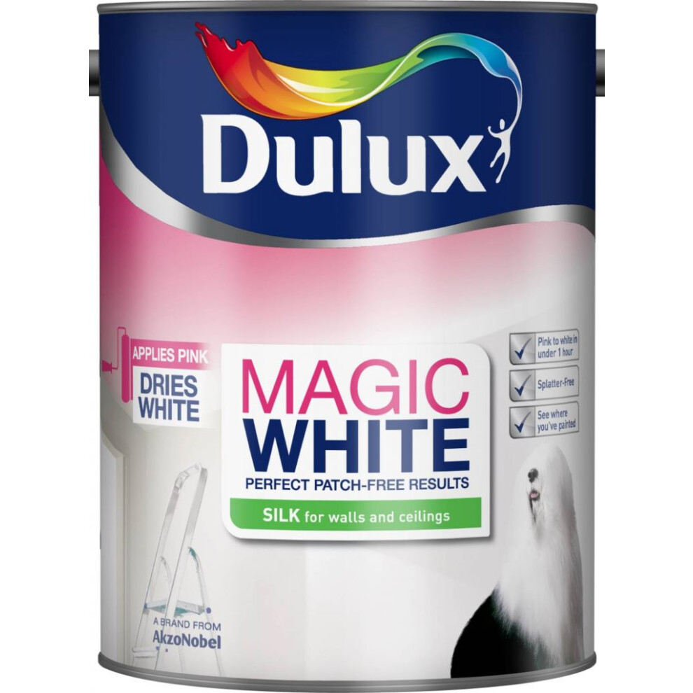 Dulux - Magic White Silk 5L - Pure Brilliant White