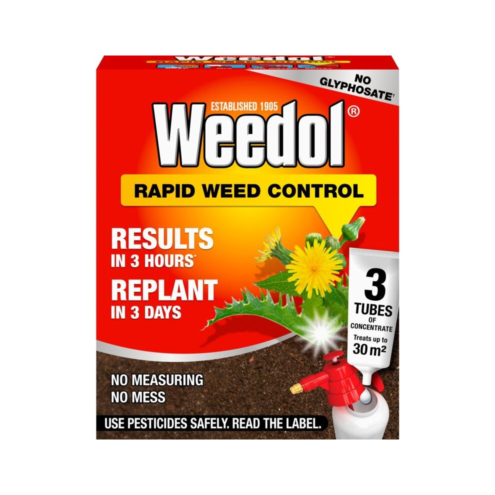 Weedol - Rapid Concentrate - 3 Tubes