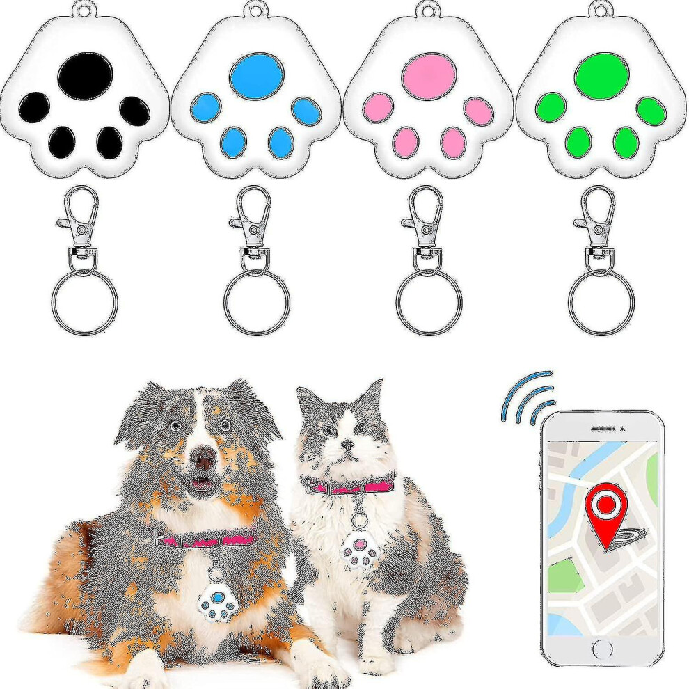 4 Pcs Gps Tracker,cute Pet Locator Portable Tracking Devices(blue,black,pink,green)(,)