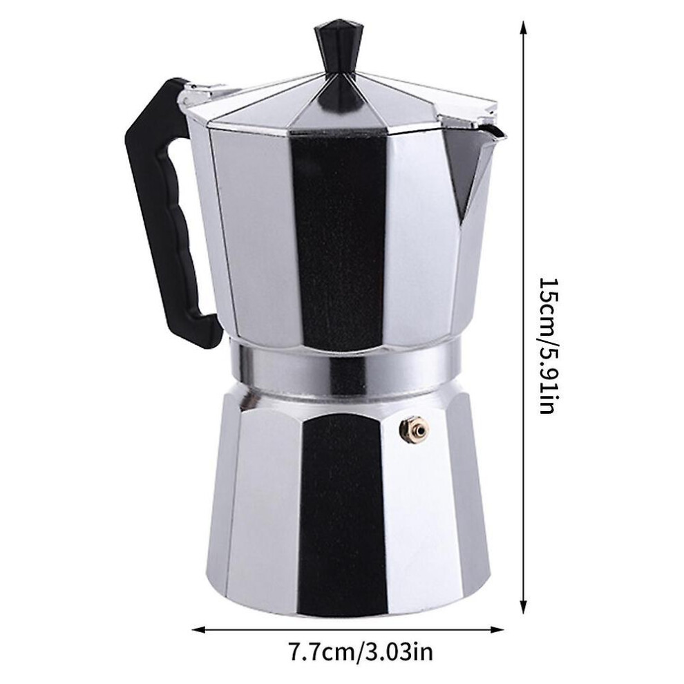 50-600ml Moka Pot Stovetop Camping Manual Cuban Coffee Maker Manual Camping Cuban Coffee Brewer For Making Cappuccino Latte