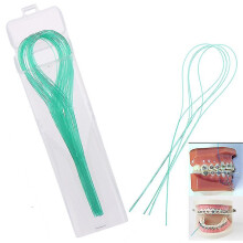 50pcs Dental Floss Threaders Teeth Holder Between Orthodontic Braces Bridge Hilo