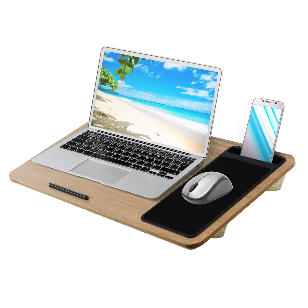 GEEZY Lap Desk Portable Laptop Tray With Phone Slot Mouse Pad Laptray with Cushion