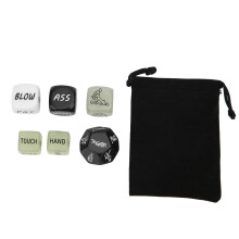 Acrylic Lover Dice Sexual Multiple Pose Dice Game Toy For Couple Valentine's Day Bachelor Party 6pcs/set