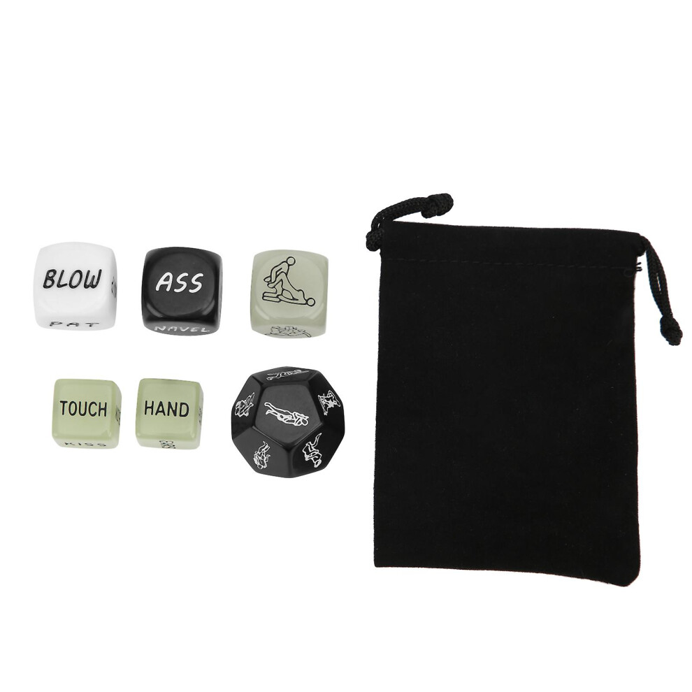 Acrylic Lover Dice Sexual Multiple Pose Dice Game Toy For Couple Valentine's Day Bachelor Party 6pcs/set