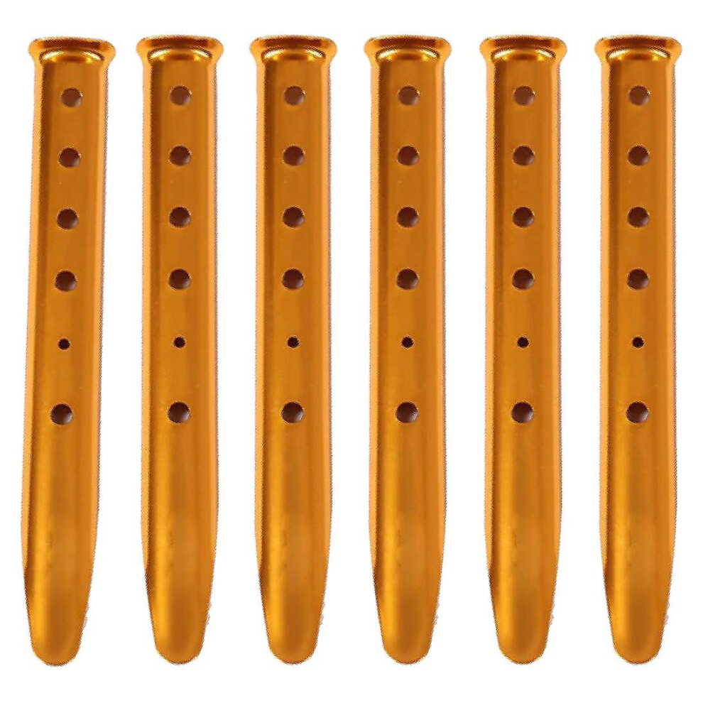 6pcs Snow And Sand Tent Stakes Pegs Aluminum Alloy U-shaped Pegs Tent Nails Lightweight For Camping