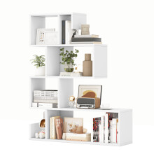 5-Tier Bookshelf Open Cubes S-Shaped Display Shelf for Living Room