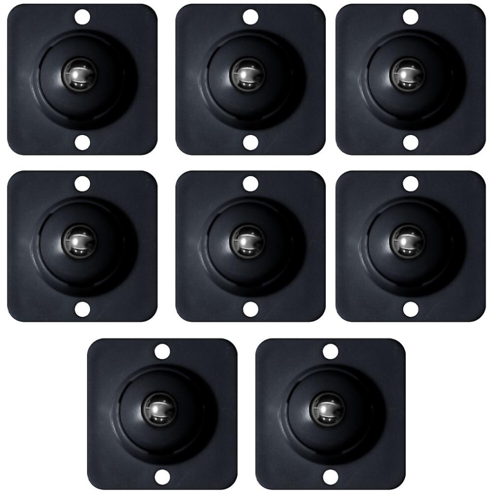 8pcs Self Adhesive Castor Wheels Mini Swivel Castors With Stainless Steel Ball Universal Small Castor Wheels Pulley Rollers For Small Furniture Trash