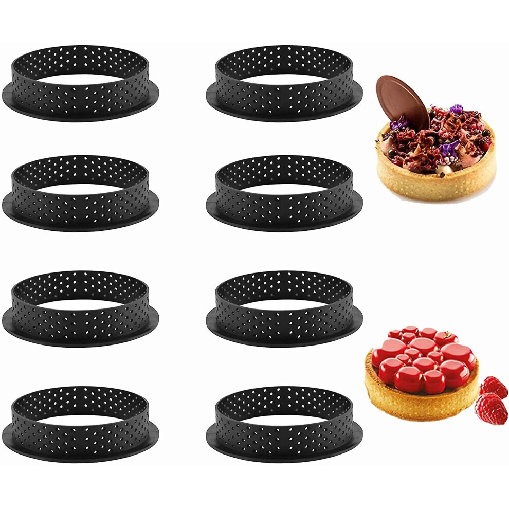 8pcs Tart Ring Mold,mini Tart Rings For Baking,cake Circle Cutter