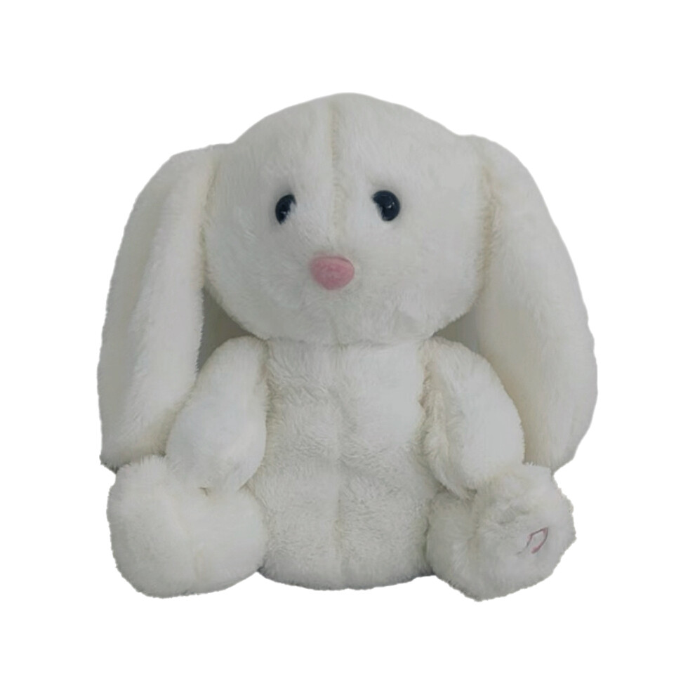 (White Rabbit) Relief Anxiety Sleep Kid Toy Glowing Breathing Musical Bunny Doll Sheep Gift