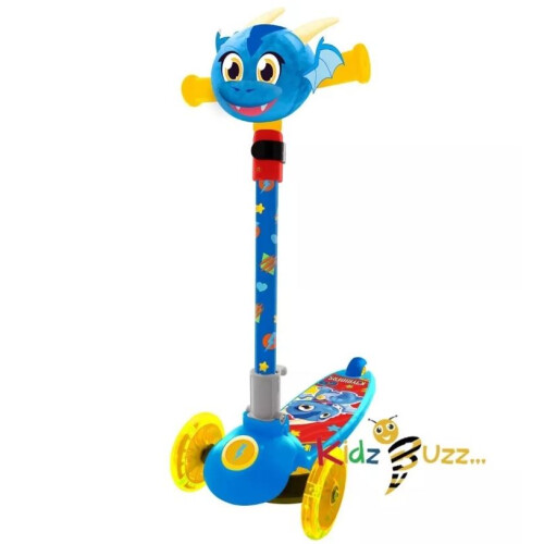 Scooter 3 Wheeled Draky Plush Head Scooter For Kids