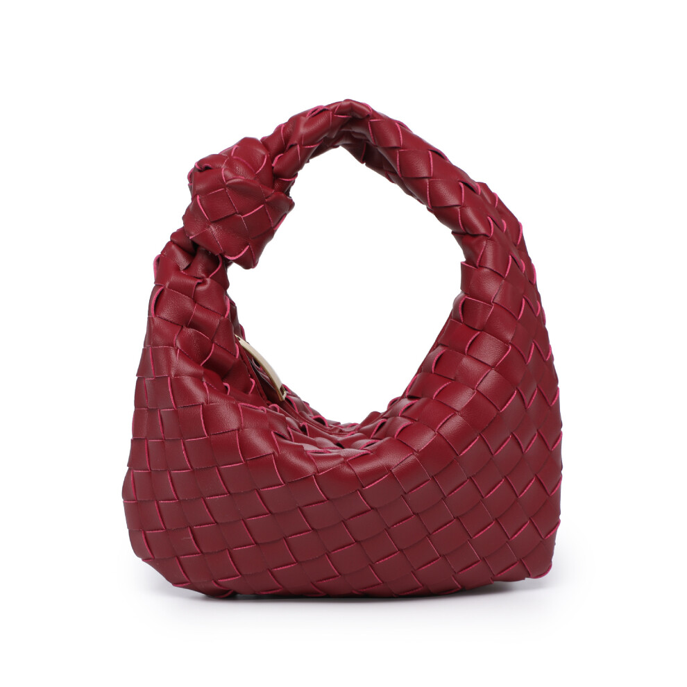 (StyleI) Women Knotted Woven Handbag Pu Leather Dumpling Bags Womens Fashion Bags Gift