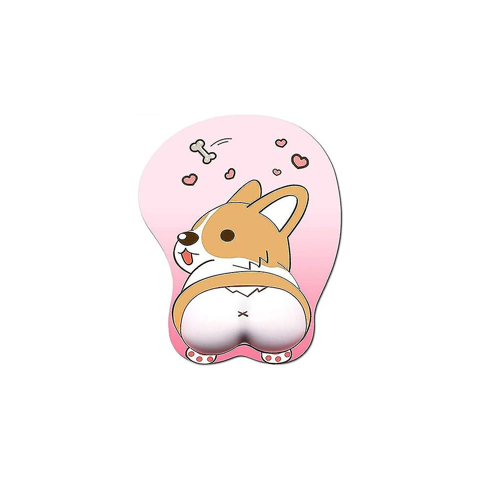3D Mouse Pad With Wrist Rest,Soft Silicone Ergonomic Gaming Mousepad,Cute Corgi Anime Mouse Pad For Computer Laptop 6262875245311