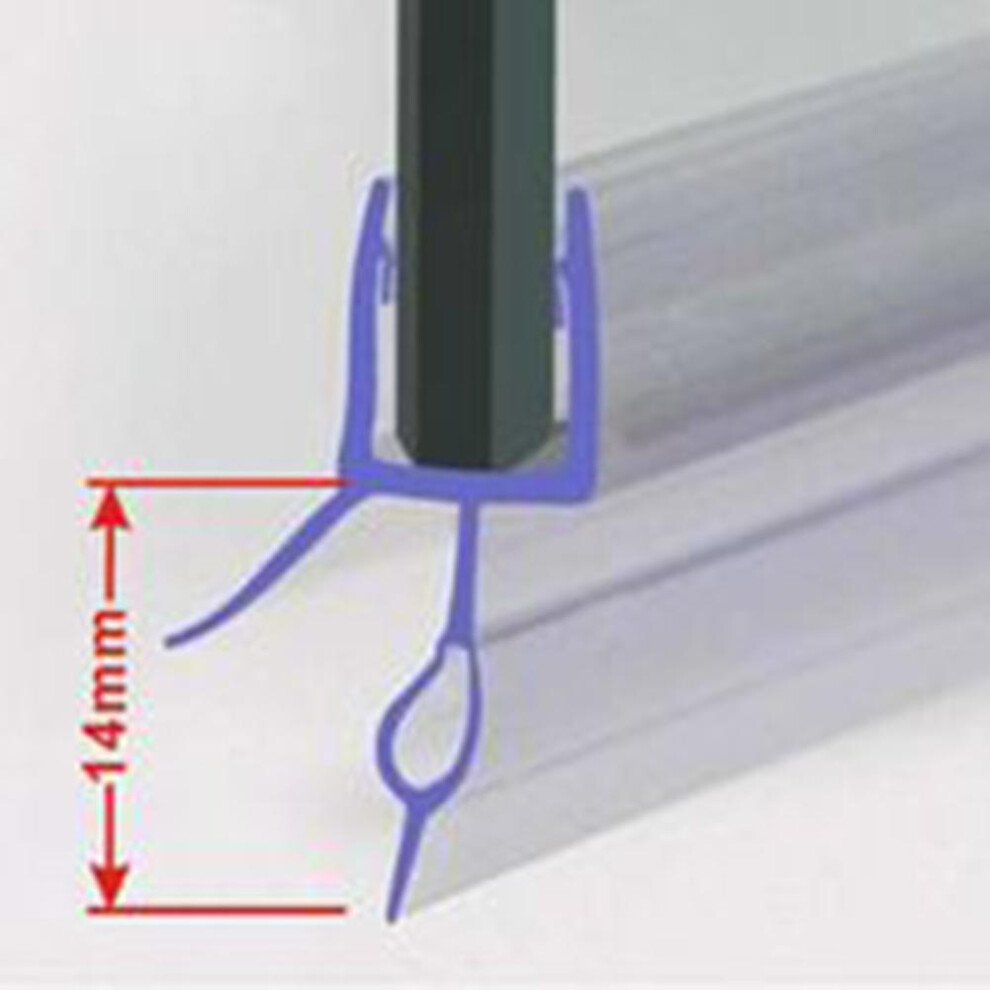 (14Mm) 2Pcs 50Cm Replacement Weatherstrip Seal Shower Door Seal 6/8/10/12Mm Water 6262875246370