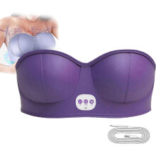 Chest Beauty Enlargement Machine, Electric Breast Lift Massager Bra, Bust Enhancer Vibration Massager Usb-plug With Hot Compress, Anti Sagging