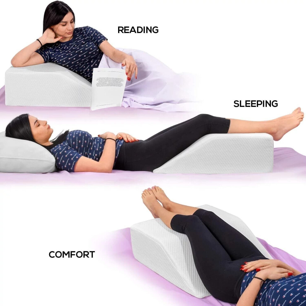 Leg Elevation Pillow Sleeping Post Surgery Bed Rest Foam Leg Knee Foot Hip Lower Back Pain on OnBuy