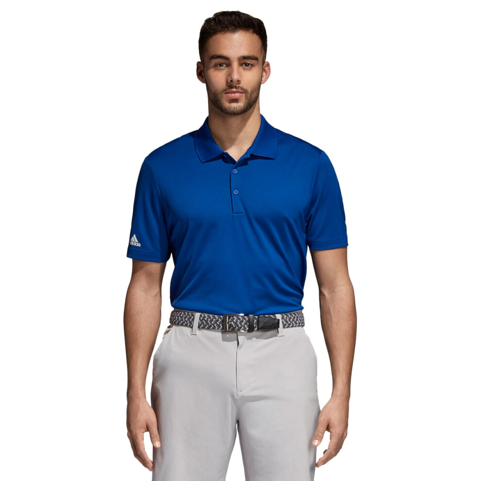 (S, Collegiate Royal) adidas Golf Mens Moisture Wicking Short Sleeve Performance Polo Shirt