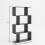 (Black) S-Shaped Bookshelf Wooden 4-tier Storage Bookcase 6