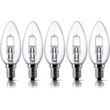 E14 28w Halogen Candle Light Bulbs, Small Edison Screw Bulb (ses) 2700k Warm White Dimmable Pack Of 5