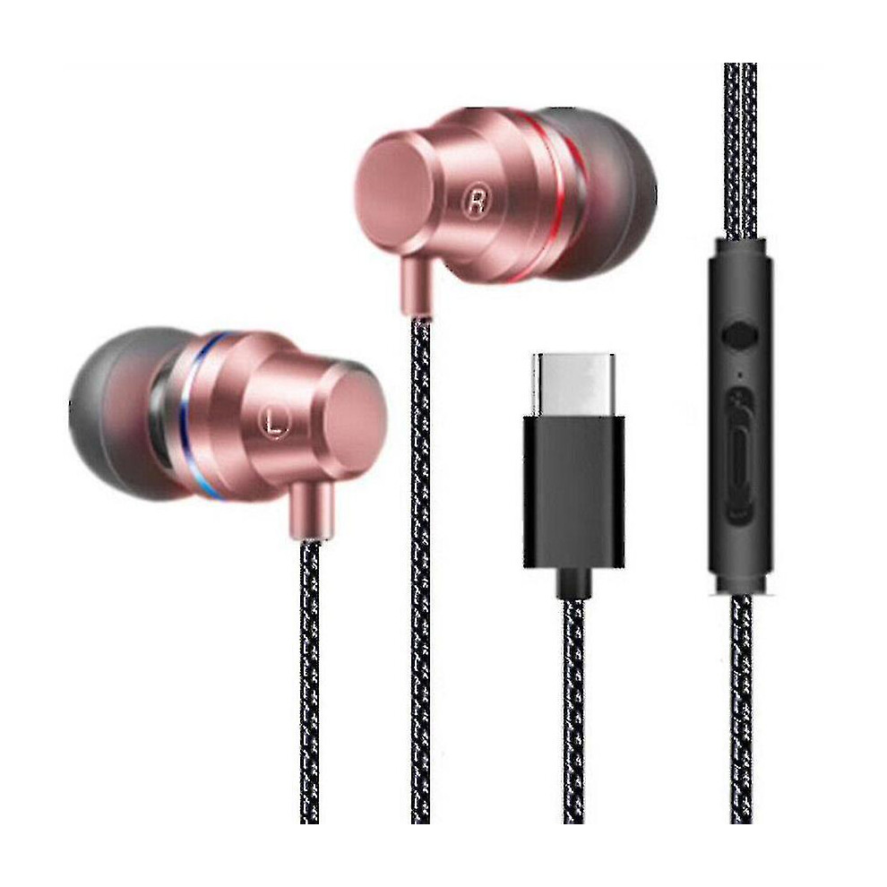 Earphone Type-c In-ear Usb-c Headphones Wired Headset With Mic Earbuds