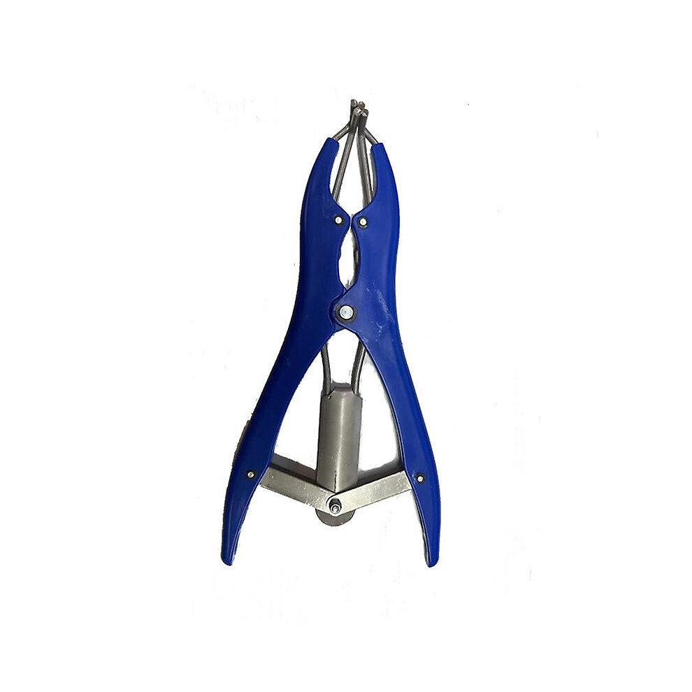 Elastic Castration Pliers Stainless Steel Cattle Pig Sheep Castration Pliers Belt 100 Rubber Rings 21.5cm Blue-image-OPC-PDWX9B2-NEW
