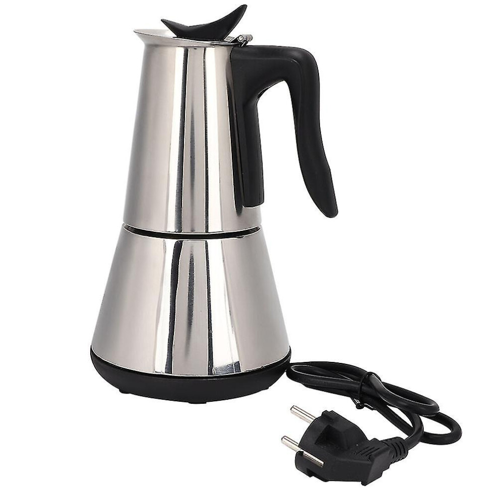 Electric Stove Espresso Maker Moka Pot 6 Cups Percolator Coffee Pot Electric Stainless Steel Classi