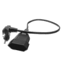 Europea 90 Degree Male Plug To Female Socket Power Extension Cable For Pc Computer Pdu(0.6m)