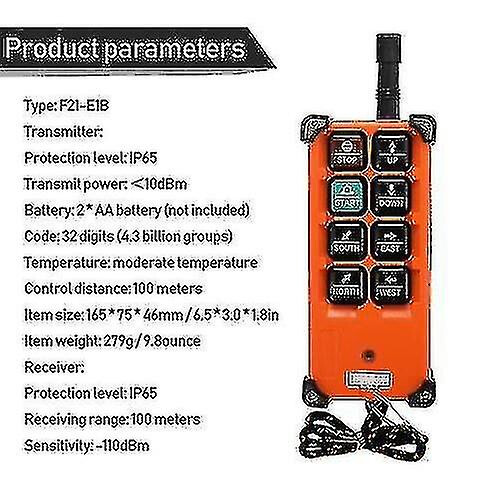 F21-e1b Dc12-72v Industrial Remote Controller Switches Hoist Crane 2