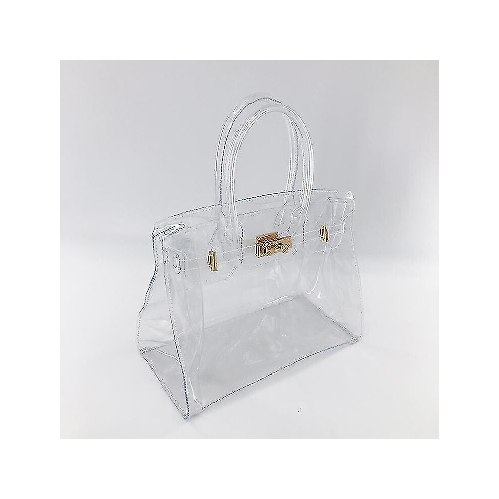 Fashion Clear Pvc Purse Bags For Womens See Through Plastic Bag For Working Waterprof Transparent Handbags