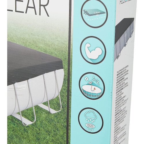Flowclear Swimming Pool Cover For 13.3 Ft- 13.6ft Power Steel Rectangular Pools, Black 2