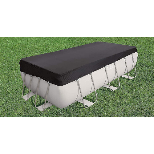 Flowclear Swimming Pool Cover For 13.3 Ft- 13.6ft Power Steel Rectangular Pools, Black 1