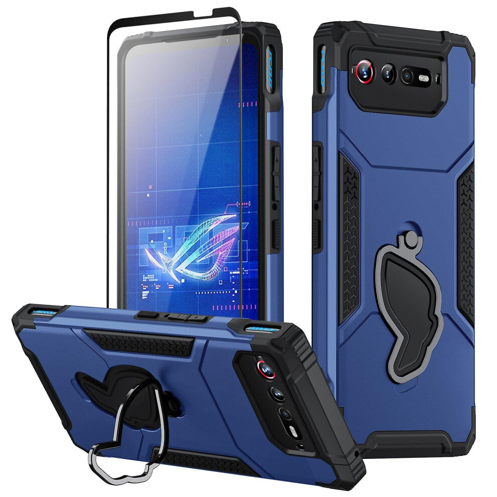 For Asus ROG Phone 6 5G/ROG Phone 7 5G PC TPU Phone Case Anti-Slip Kickstand Phone Cover