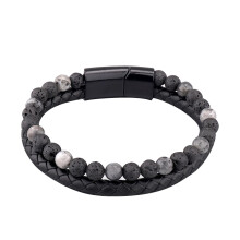 (2) Humanic Trio Maxhematie Beaded Bracelets Pro Max Hematie Hematite For Unisexbracelets