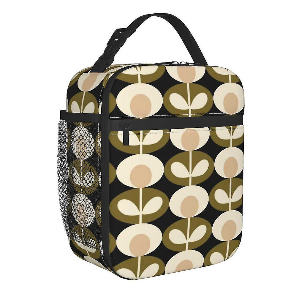 Orla Kiely Stem And Bird Insulated Lunch Bags Camping Travel Scandinavian Style Portable Cooler Thermal Bento Box Women Children