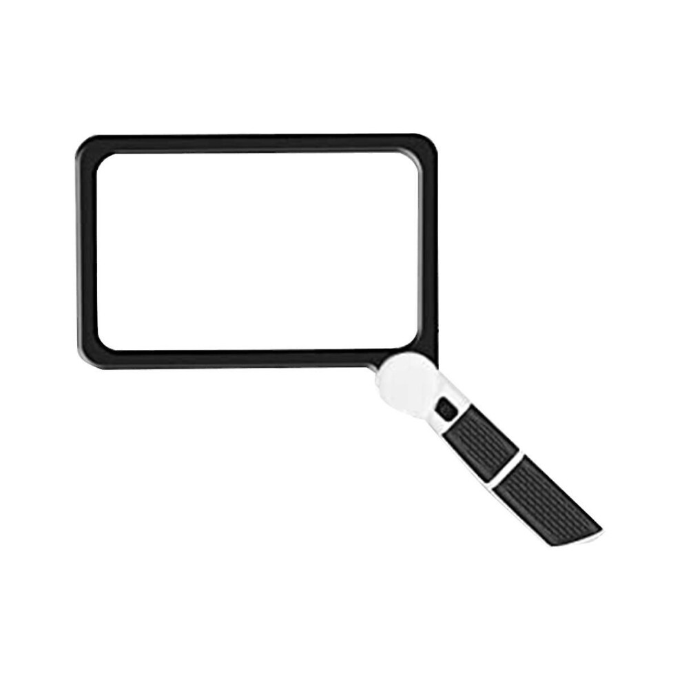 Full-Page 5X Magnifying Glass for Reading, Folding Lighted Magnifier with 48 LED Lights, Rectangula