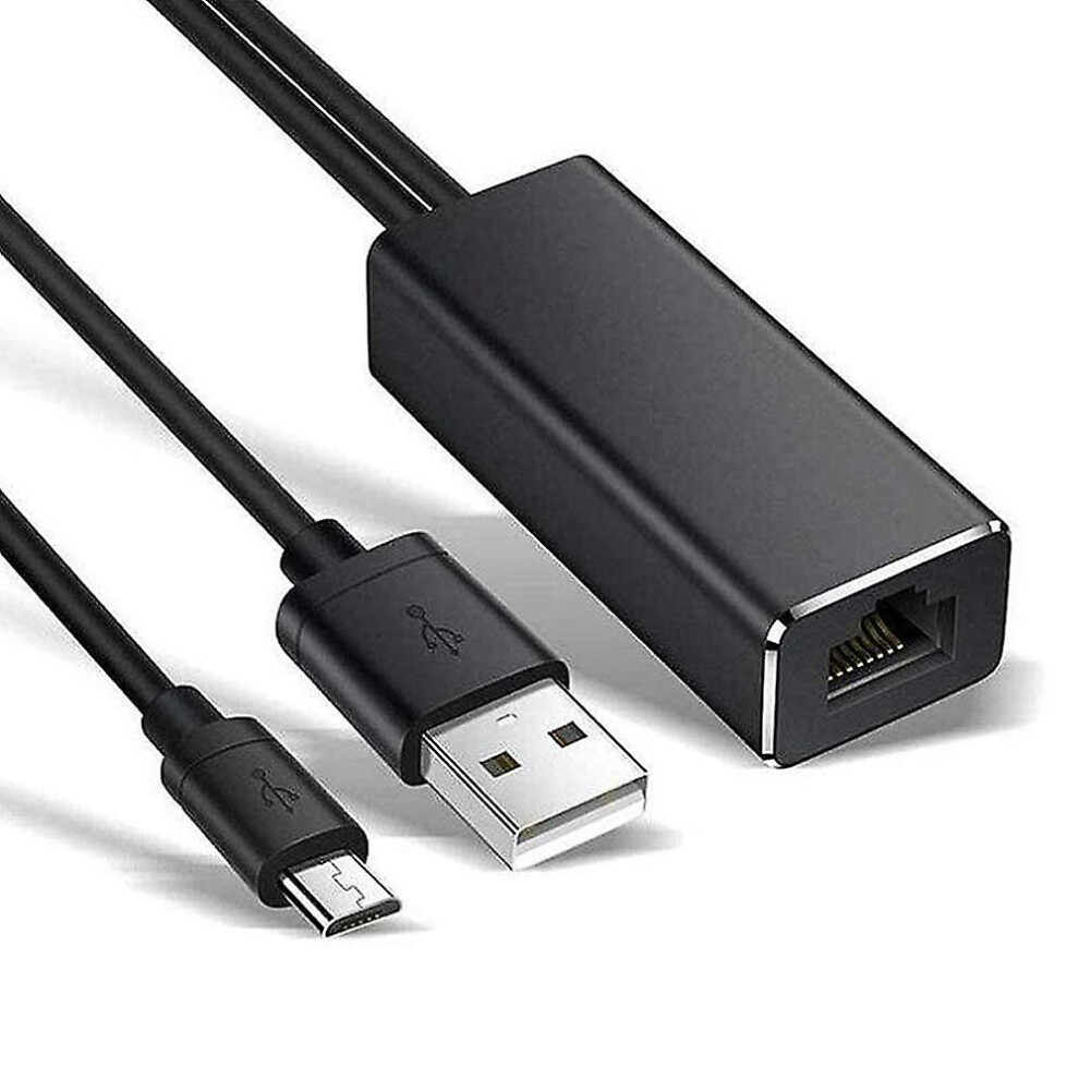 Ethernet Adapter For Chromecast Ultra/2/1/Audio, Google Home Mini, Micro Usb To Rj45 Ethernet Adapter With Usb Power Cable 6262875262547